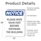 Signmission Please Wipe Your Feet Before Entering, 12 in W x Rectangle, Vinyl Decal OS-2PACK-NS-D-1218-V-17659 - alternate 3